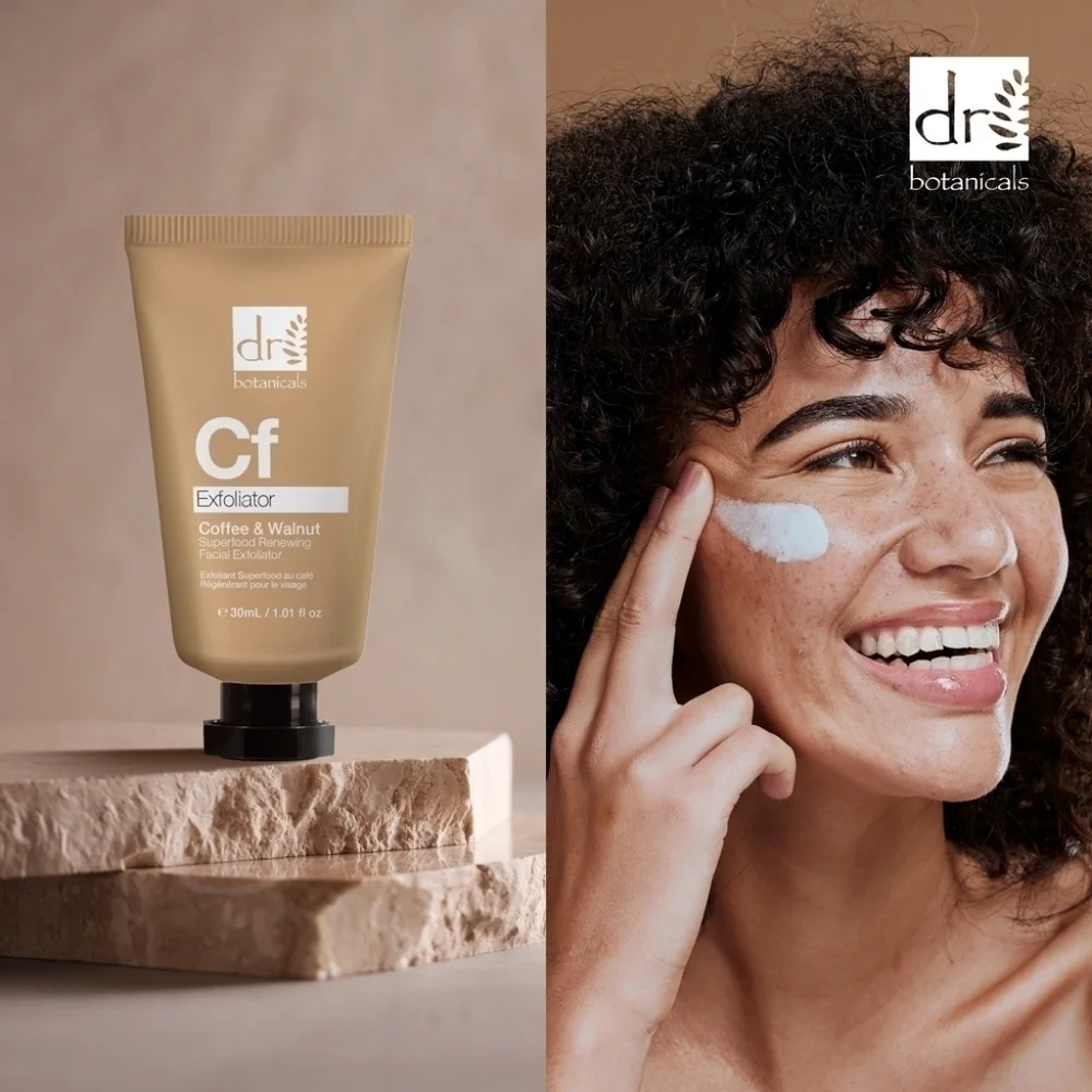 Dr. Botanicals Coffee & Walnut Superfood Renewing Facial Exfoliator